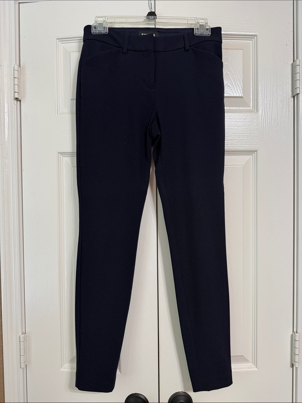 Express Women's NAVY BLUE Slim Ponte Trousers Size 2R